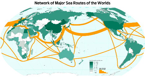 Major Container Ship Routes