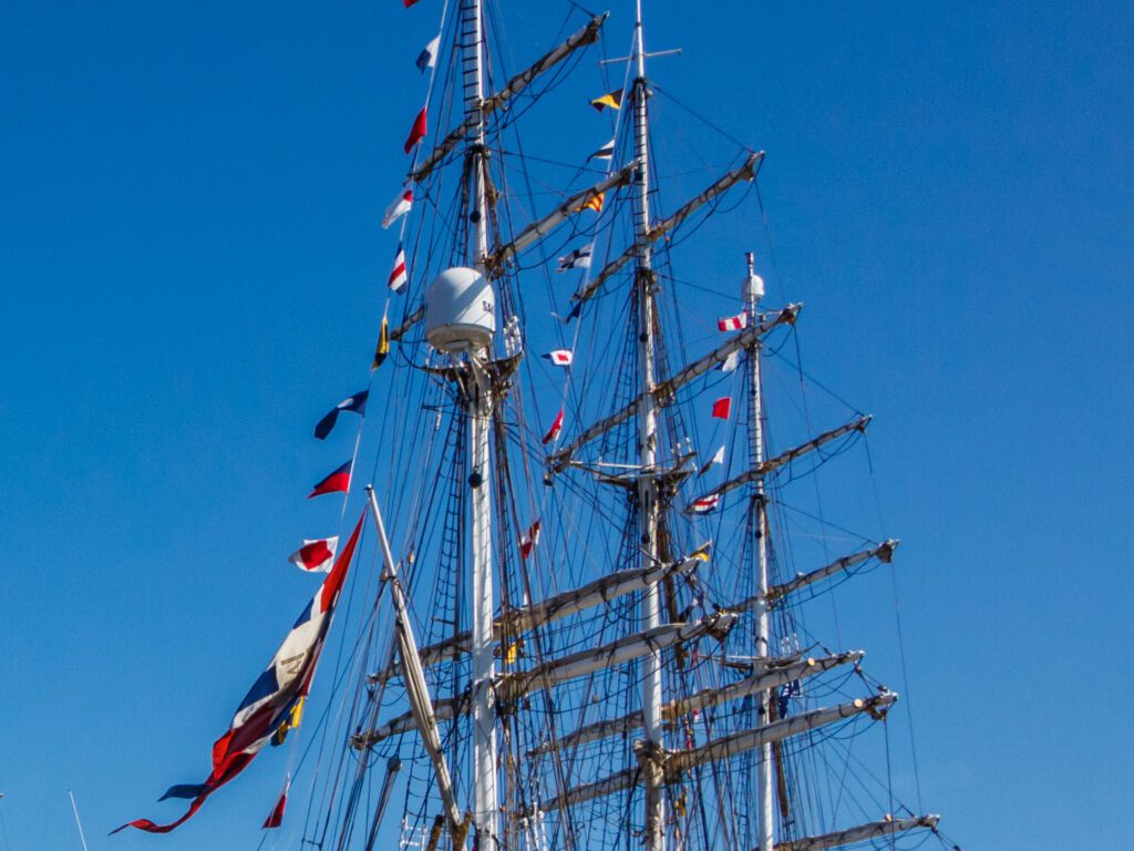 Signal Flags on Sailing Ship