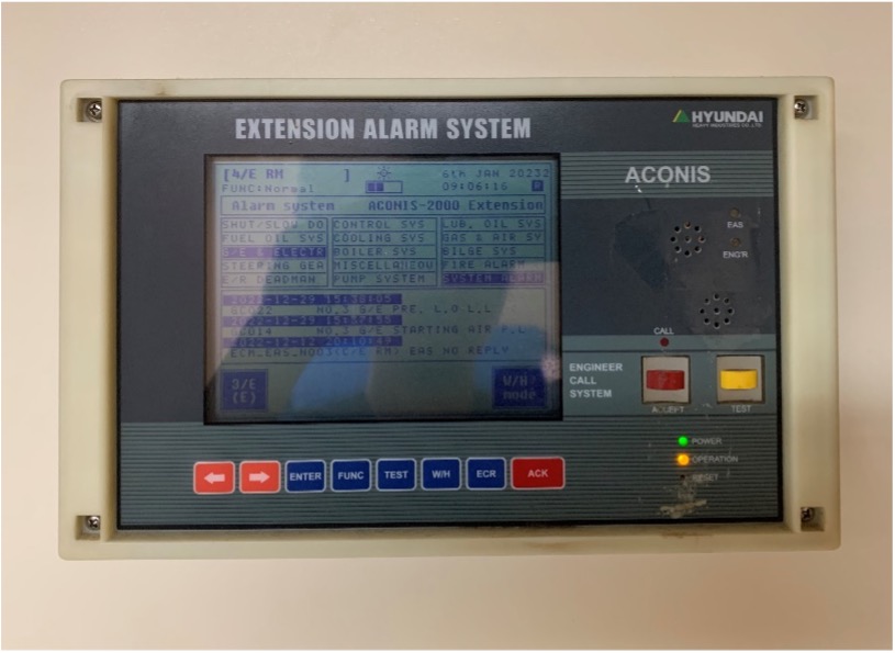 Extension alarm systems of UMS or Unmanned Machinery System on ship