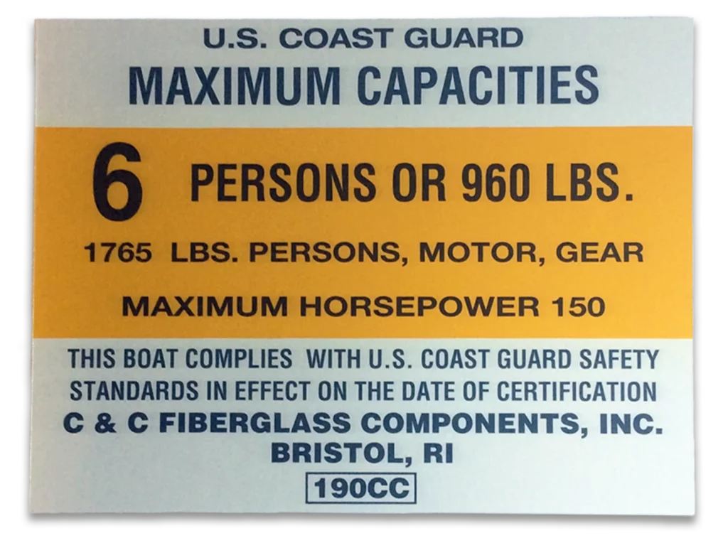 Capacity Plates on Boats