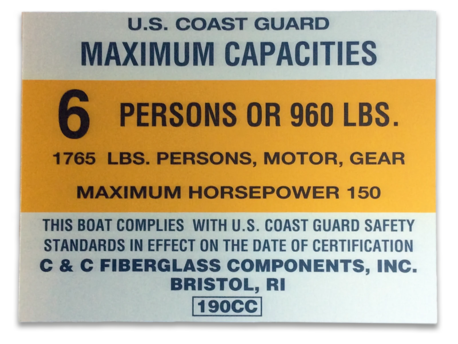 Capacity Plates on Boats