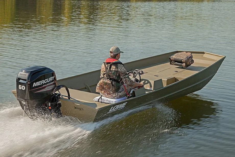 Jon Boats are commonly used for fishing and hunting in shallow waters