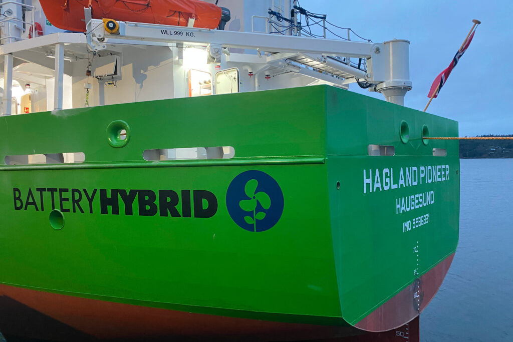 Ship Fuel Consumption per Mile of Hybrid Battery Powered Dry Bulk Carrier