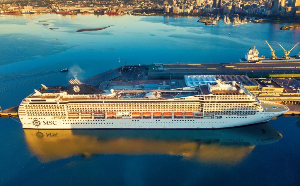 Cruise Ship MSC Orchestra in Harbor