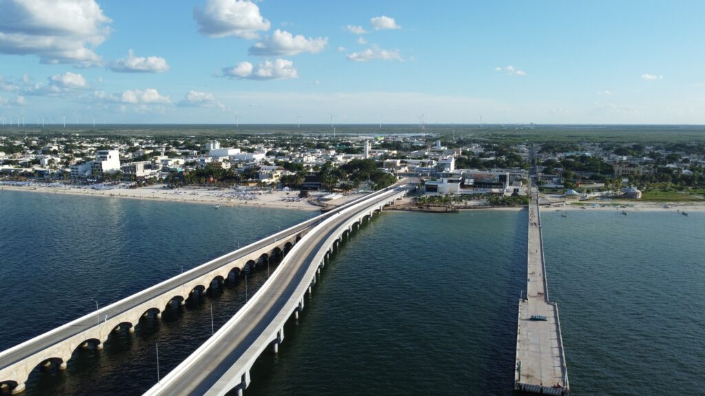 Cruise Port Pier in Puerto Progreso Cruise Port Yukotan Mexico