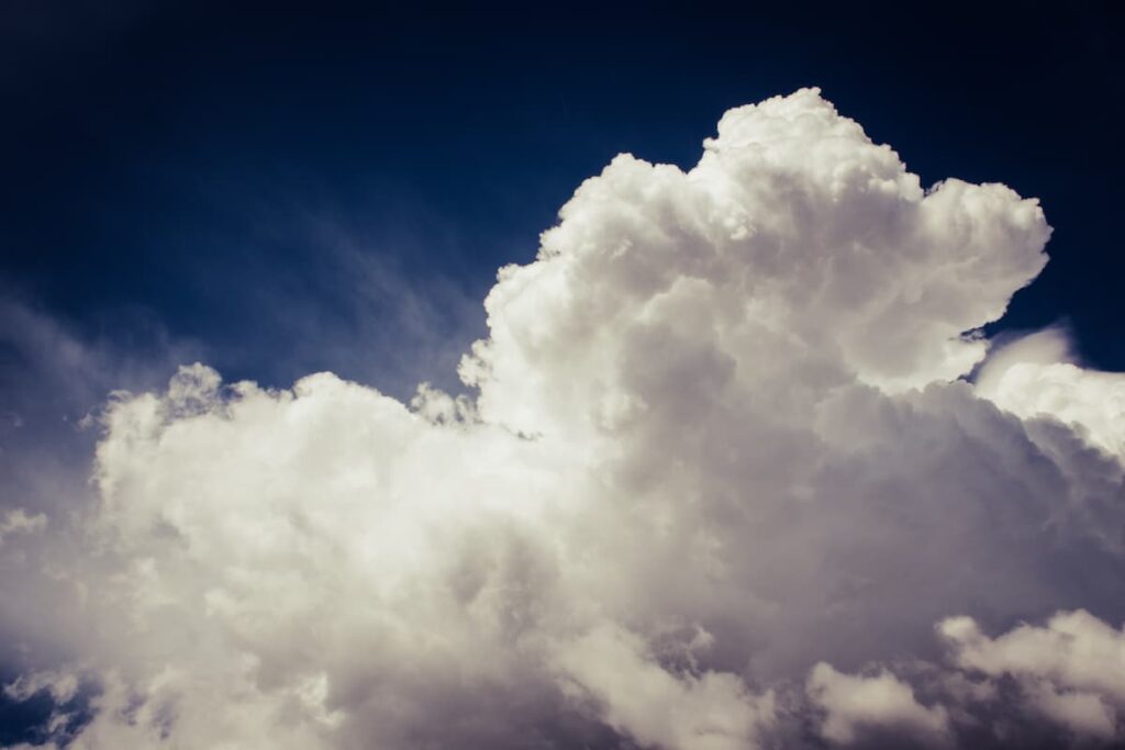 Developing Cumulonimbus storm clouds