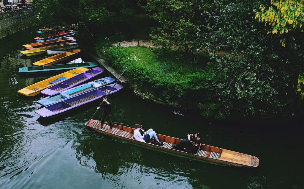 Punting boats in Oxford United Kingdom