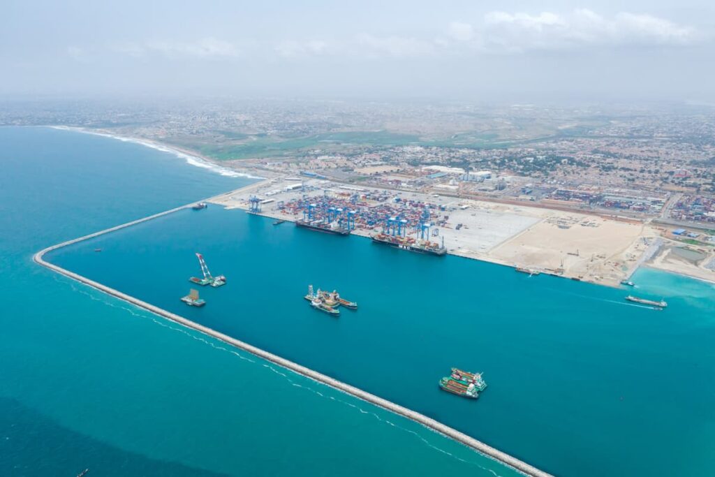 Tema Port - Meridian Port Services Ltd (MPS) Aerial view over the harbor