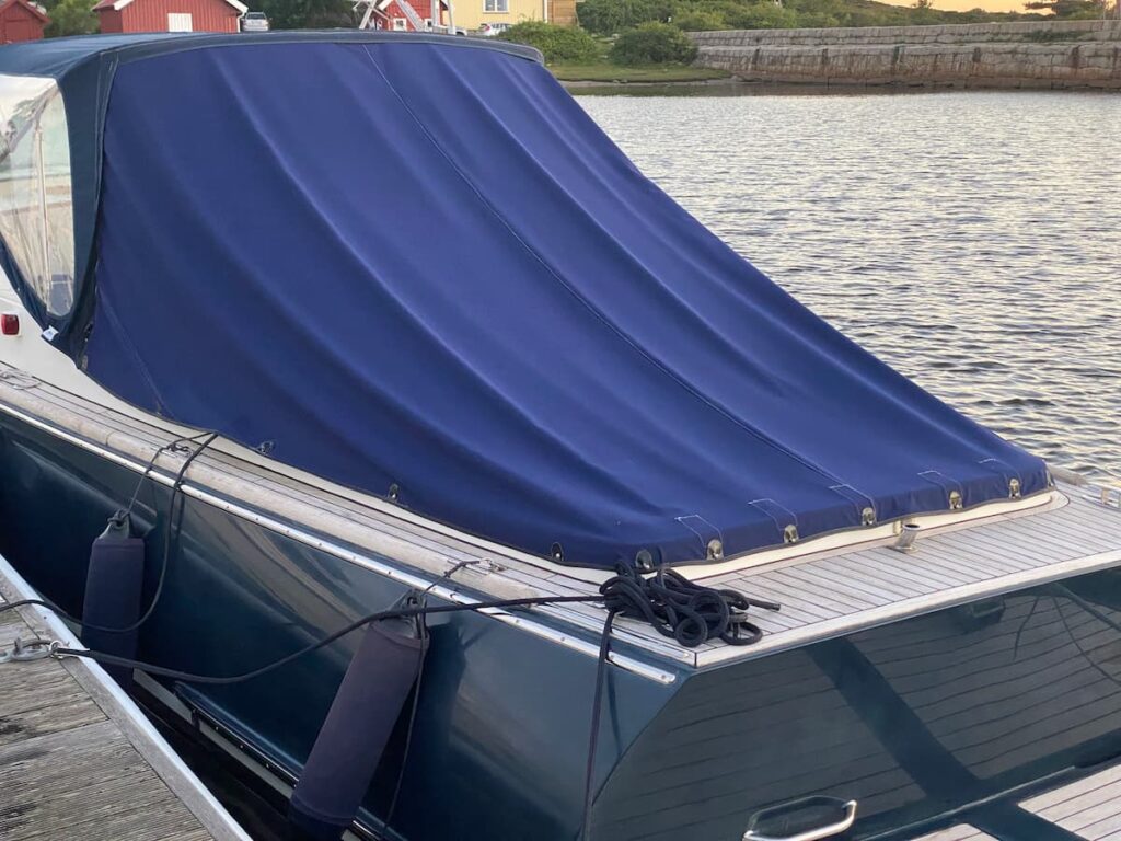 Clean and Waterproofed Boat Cover