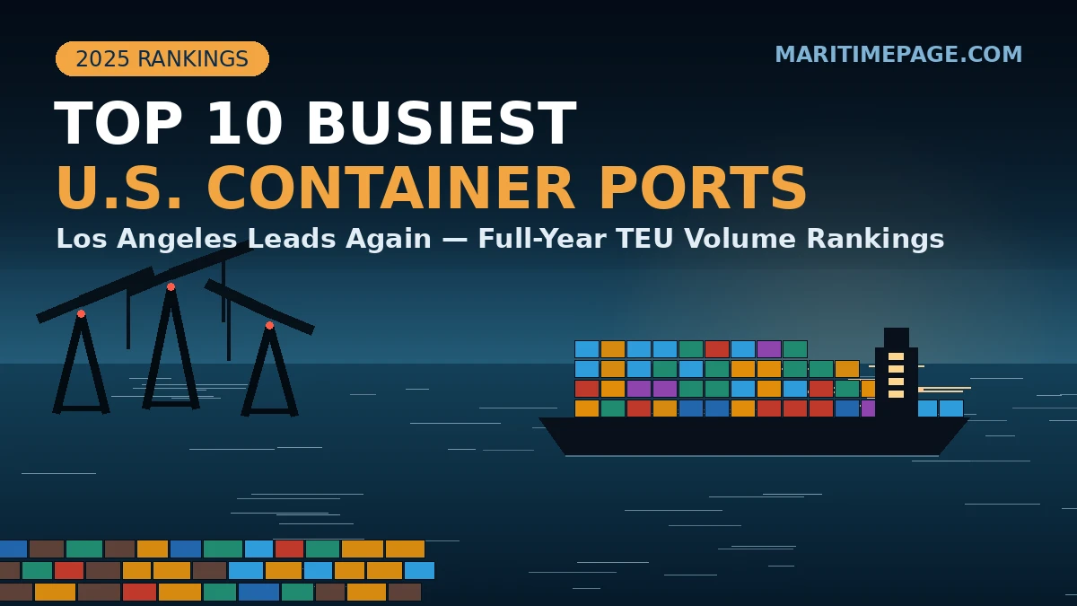 Top 10 Busiest US Container Ports in 2025, Ranked by TEU 6 Top 10 Busiest US Container Ports in 2025, Ranked by TEU