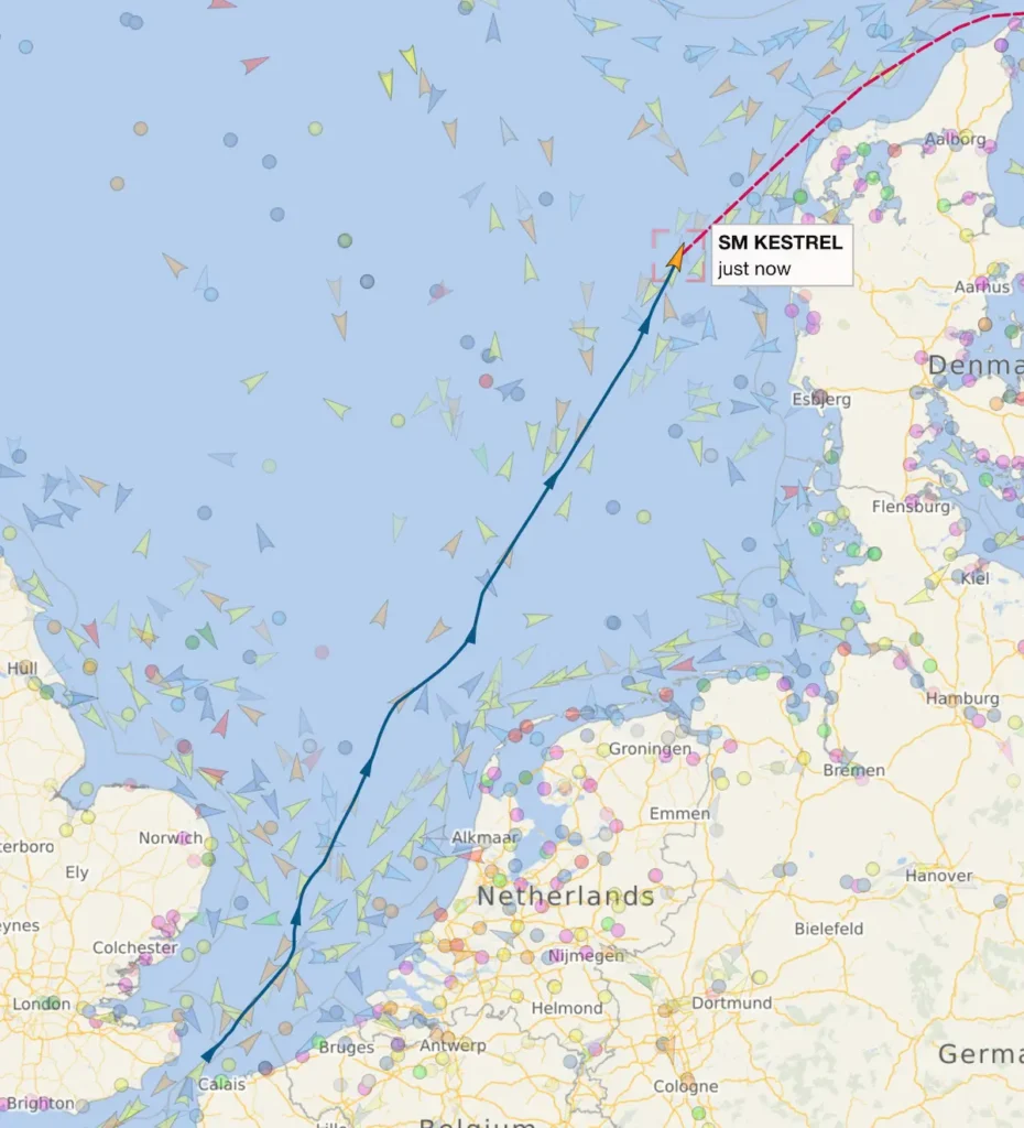 24 hours of vessel tracking by VesselFinder