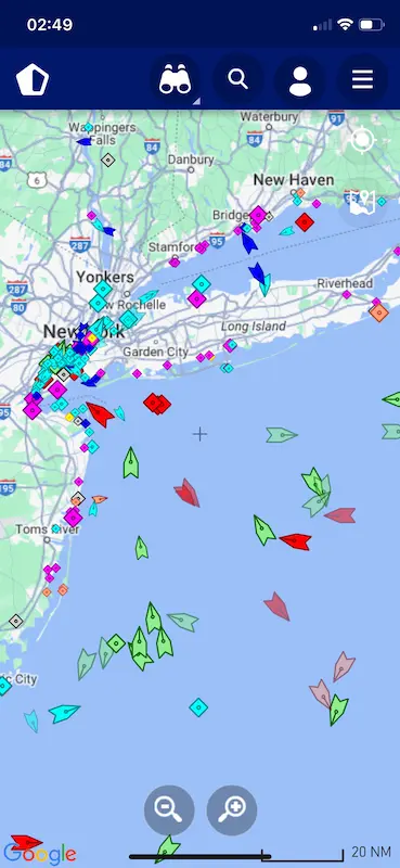 MarineTraffic Traffic Map in Mobile App