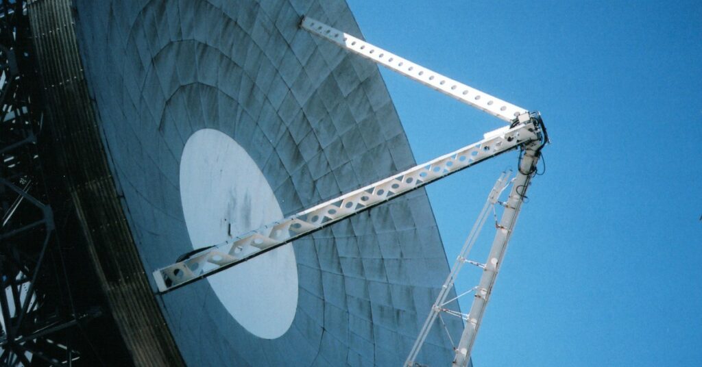 satellite dish closeup