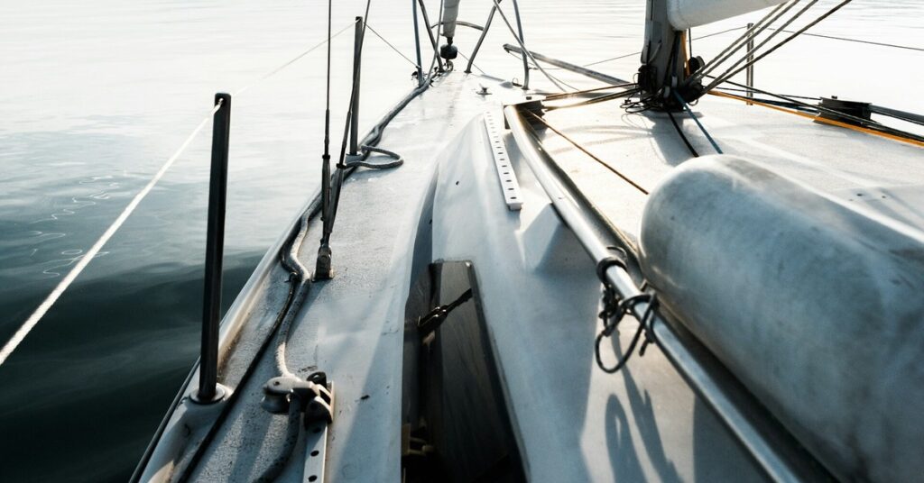 Closeup of a ship's stern