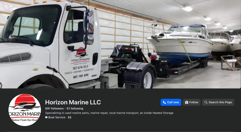 Horizon Marine LLC - Boat Salvage Yard in Port Clinton, Ohio 1 Horizon Marine LLC - boat salvage and repair workshop