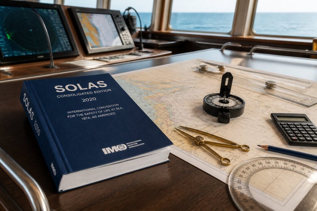 SOLAS IMO publication on navigational chart table